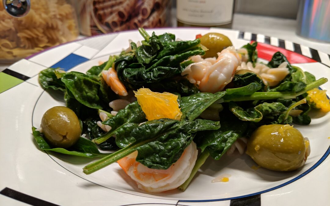Shrimp, Orange, & Arugula Pasta Salad
